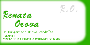 renata orova business card